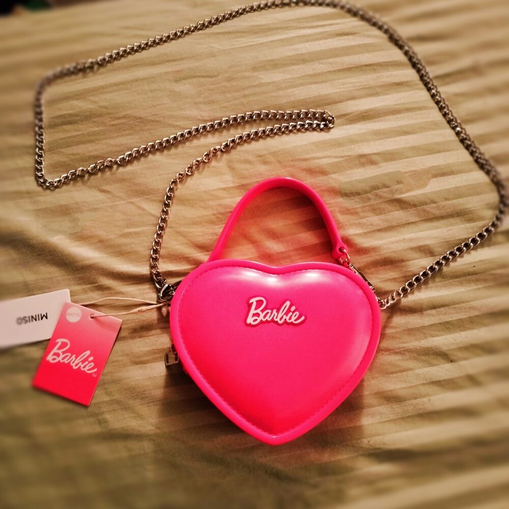 Barbie Sweetheart Heart Shaped Micro Purse NWT  by Miniso